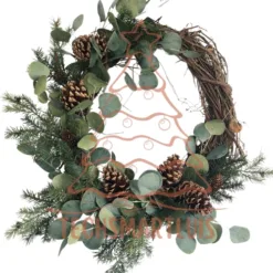 Eucalyptus and pine wreath in Texas